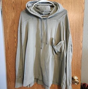 Free People Womans Cowlneck Hoodie